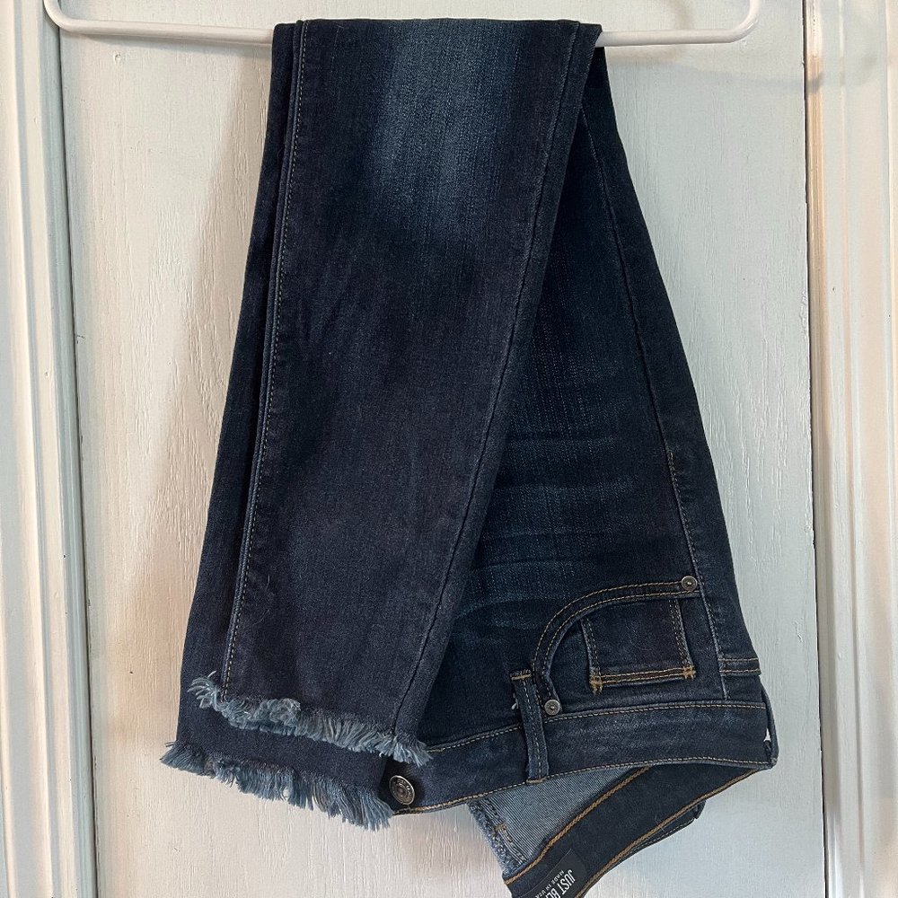 Just Black Frayed Hem Jeans